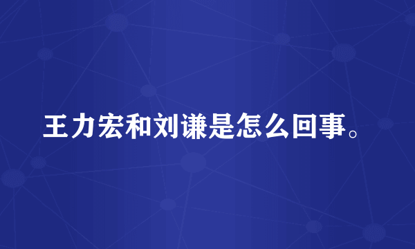 王力宏和刘谦是怎么回事。