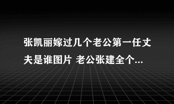 张凯丽嫁过几个老公第一任丈夫是谁图片 老公张建全个人资料年龄