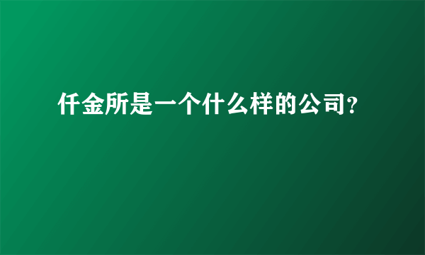 仟金所是一个什么样的公司？