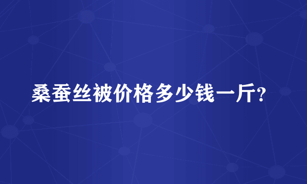 桑蚕丝被价格多少钱一斤？