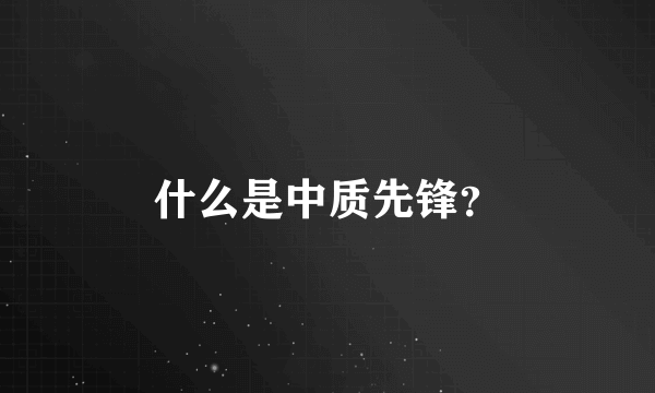 什么是中质先锋？