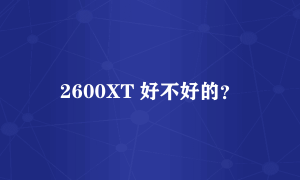 2600XT 好不好的？