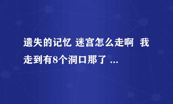 遗失的记忆 迷宫怎么走啊  我走到有8个洞口那了  木偶任务也完成了