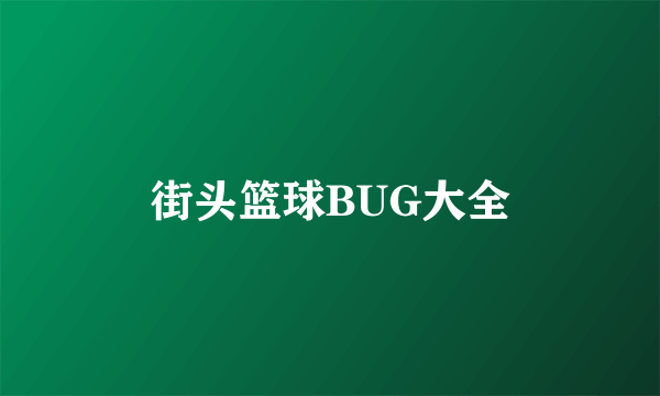 街头篮球BUG大全