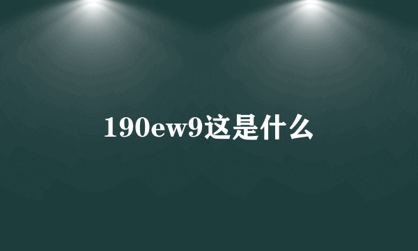 190ew9这是什么