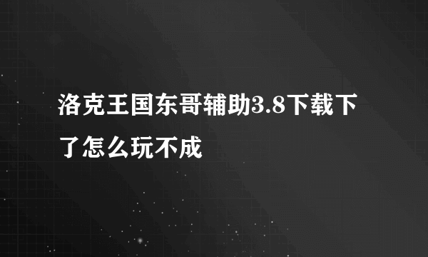 洛克王国东哥辅助3.8下载下了怎么玩不成