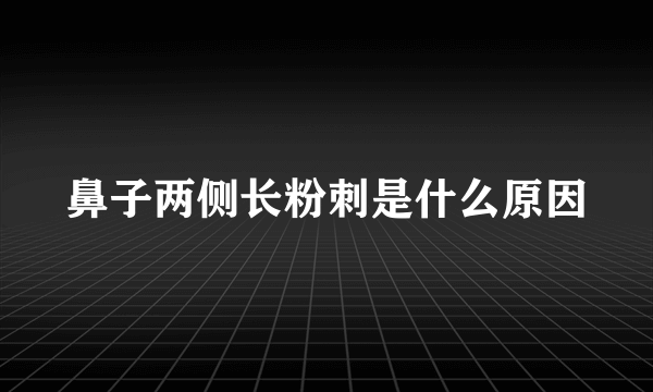 鼻子两侧长粉刺是什么原因