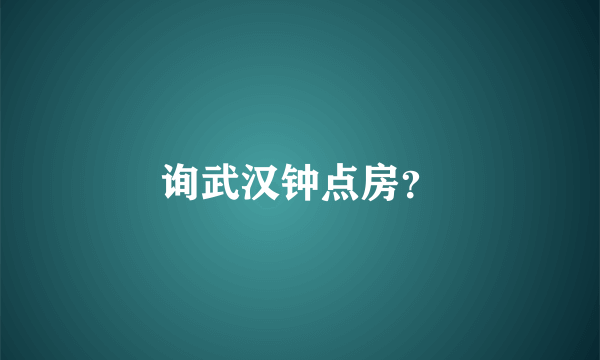 询武汉钟点房？