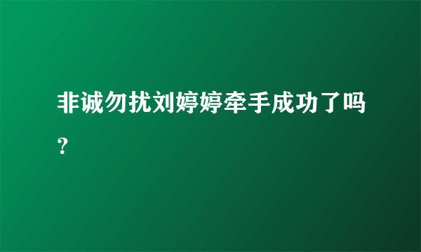 非诚勿扰刘婷婷牵手成功了吗？