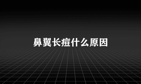 鼻翼长痘什么原因