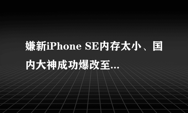 嫌新iPhone SE内存太小、国内大神成功爆改至512G！