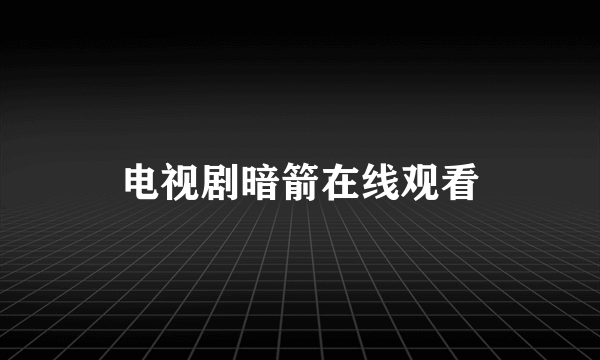 电视剧暗箭在线观看