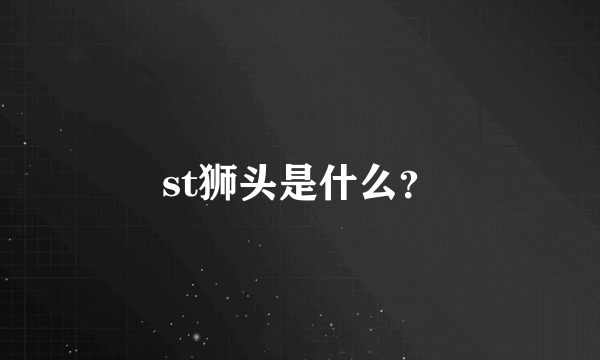 st狮头是什么？