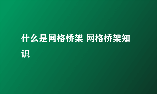 什么是网格桥架 网格桥架知识