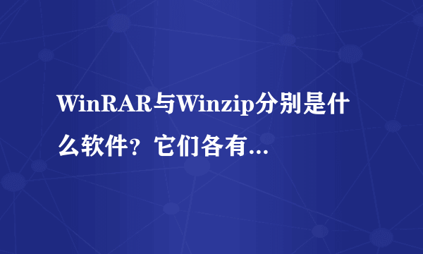 WinRAR与Winzip分别是什么软件？它们各有什么区别？