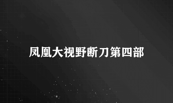 凤凰大视野断刀第四部