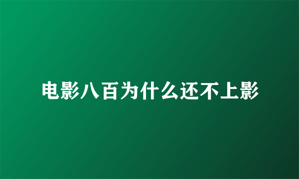 电影八百为什么还不上影