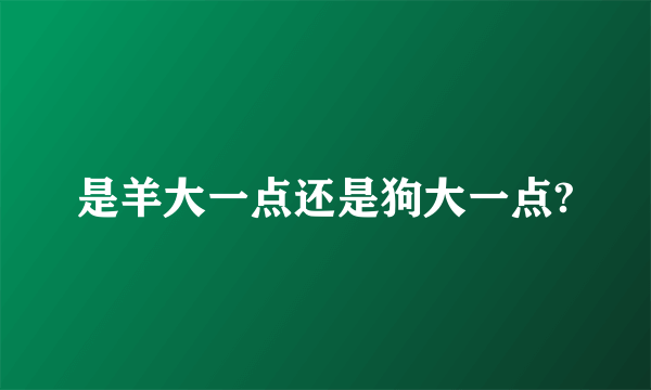 是羊大一点还是狗大一点?