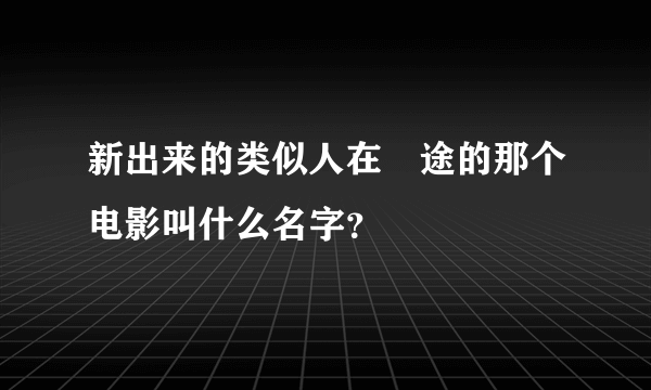 新出来的类似人在囧途的那个电影叫什么名字？