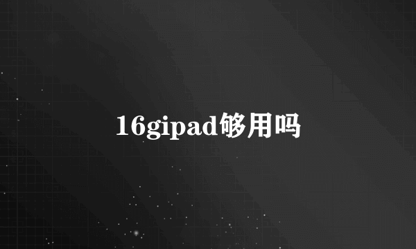 16gipad够用吗