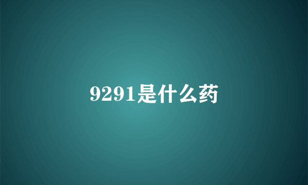 9291是什么药