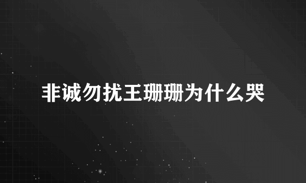 非诚勿扰王珊珊为什么哭