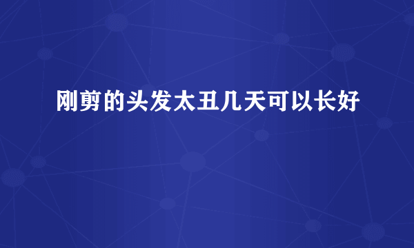 刚剪的头发太丑几天可以长好