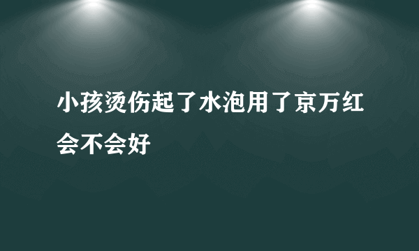 小孩烫伤起了水泡用了京万红会不会好