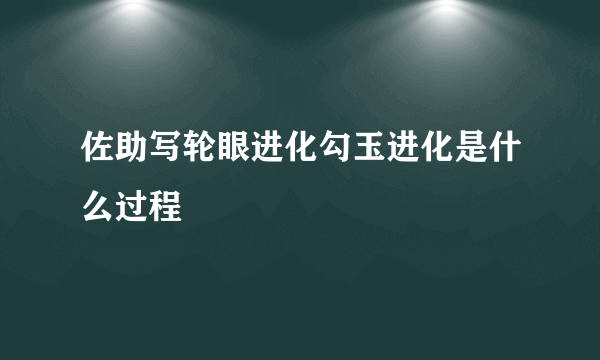 佐助写轮眼进化勾玉进化是什么过程