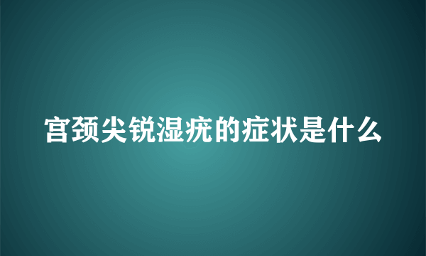 宫颈尖锐湿疣的症状是什么