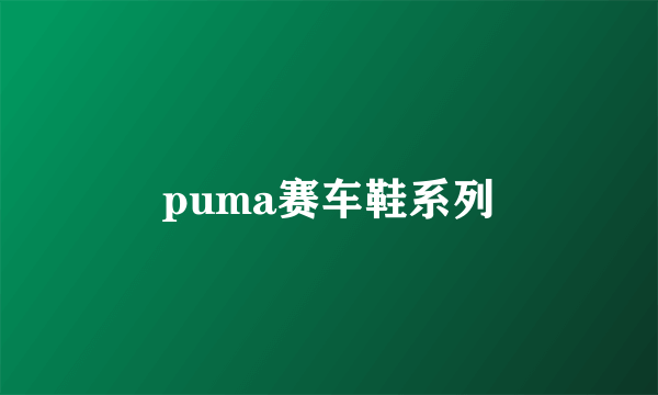 puma赛车鞋系列