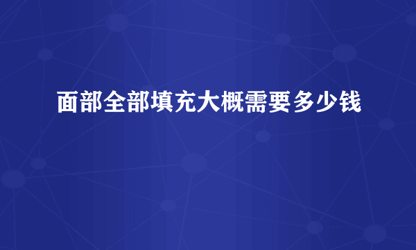 面部全部填充大概需要多少钱