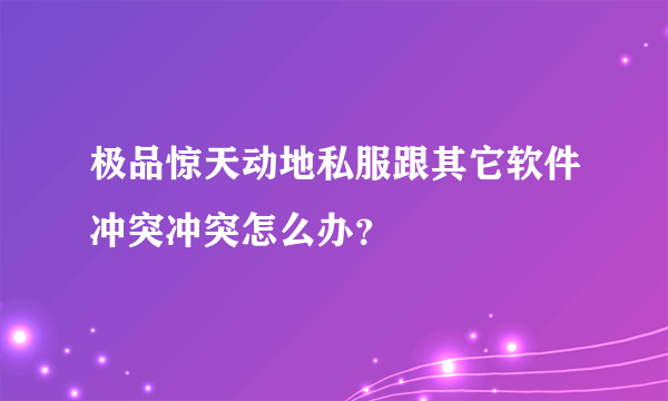 极品惊天动地私服跟其它软件冲突冲突怎么办？