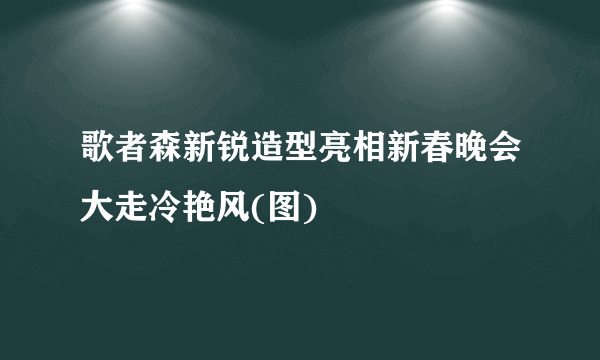 歌者森新锐造型亮相新春晚会大走冷艳风(图)