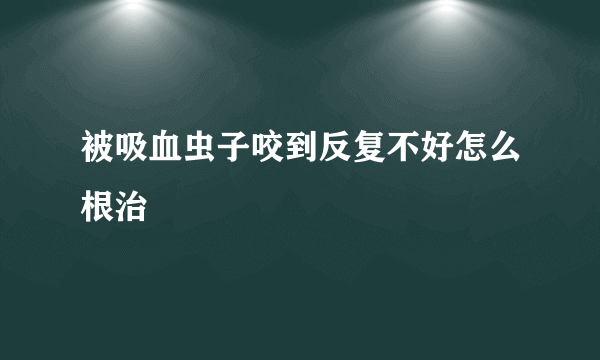 被吸血虫子咬到反复不好怎么根治