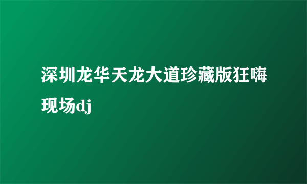 深圳龙华天龙大道珍藏版狂嗨现场dj