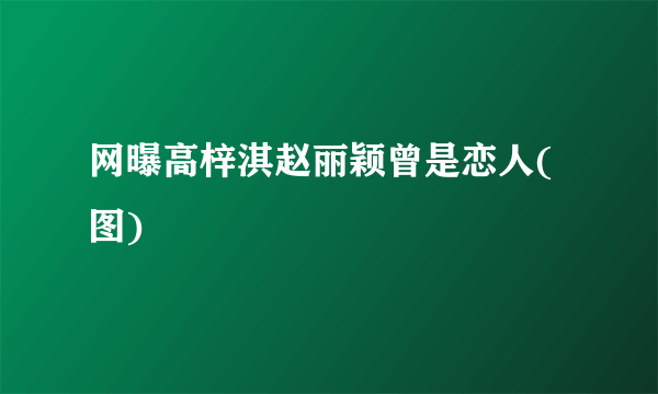 网曝高梓淇赵丽颖曾是恋人(图)