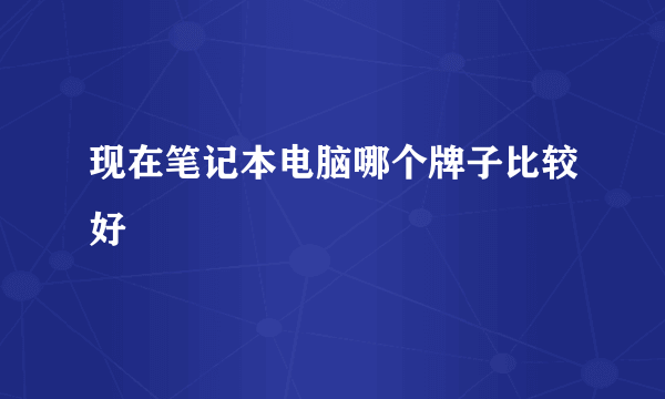 现在笔记本电脑哪个牌子比较好