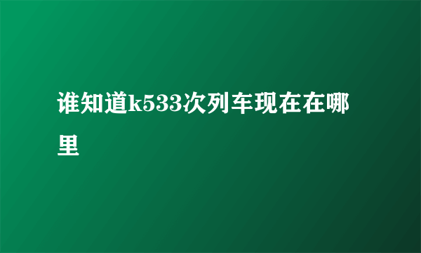 谁知道k533次列车现在在哪里