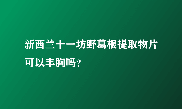 新西兰十一坊野葛根提取物片可以丰胸吗？