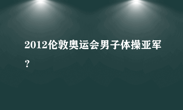 2012伦敦奥运会男子体操亚军？