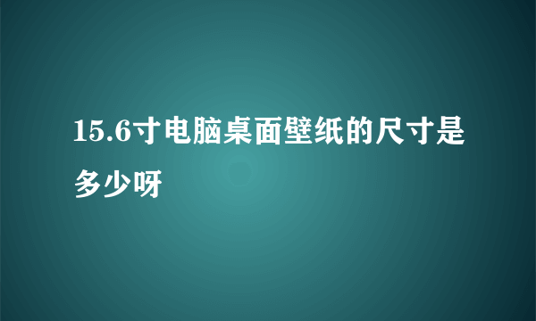 15.6寸电脑桌面壁纸的尺寸是多少呀