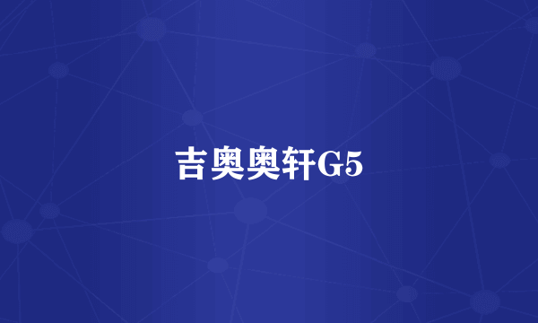 吉奥奥轩G5