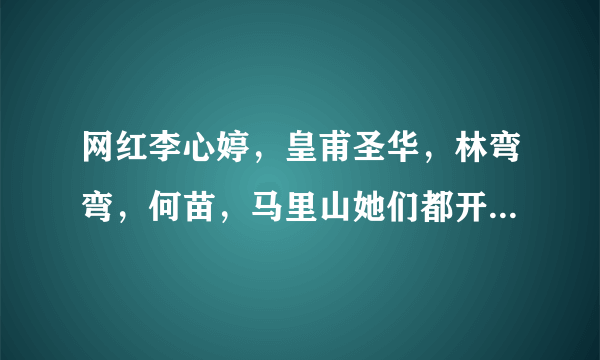 网红李心婷，皇甫圣华，林弯弯，何苗，马里山她们都开网店吗？分别网店网址是？