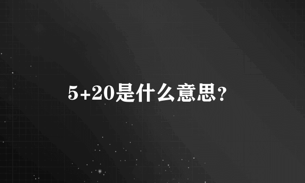 5+20是什么意思？