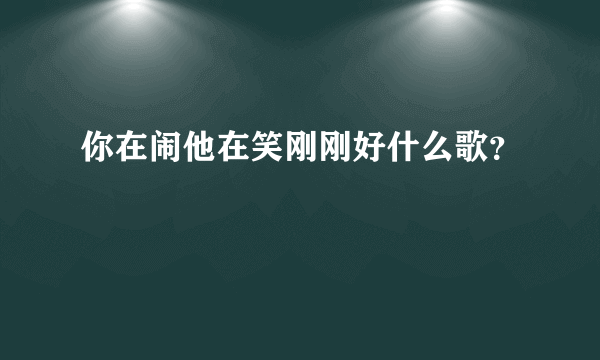 你在闹他在笑刚刚好什么歌？