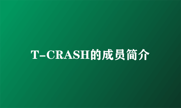 T-CRASH的成员简介