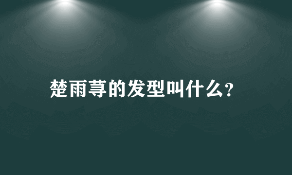 楚雨荨的发型叫什么？