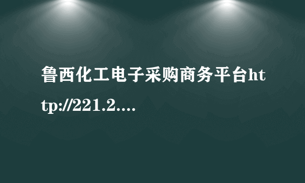 鲁西化工电子采购商务平台http://221.2.219.125/xhg/