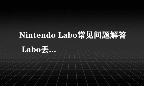 Nintendo Labo常见问题解答 Labo丢了怎么办